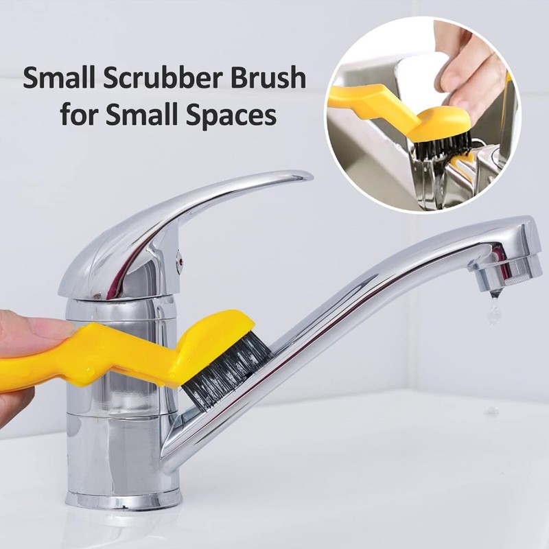 4 PCS Small Cleaning Brush Set – Compact Scrub Brushes for Kitchen Sink gallery