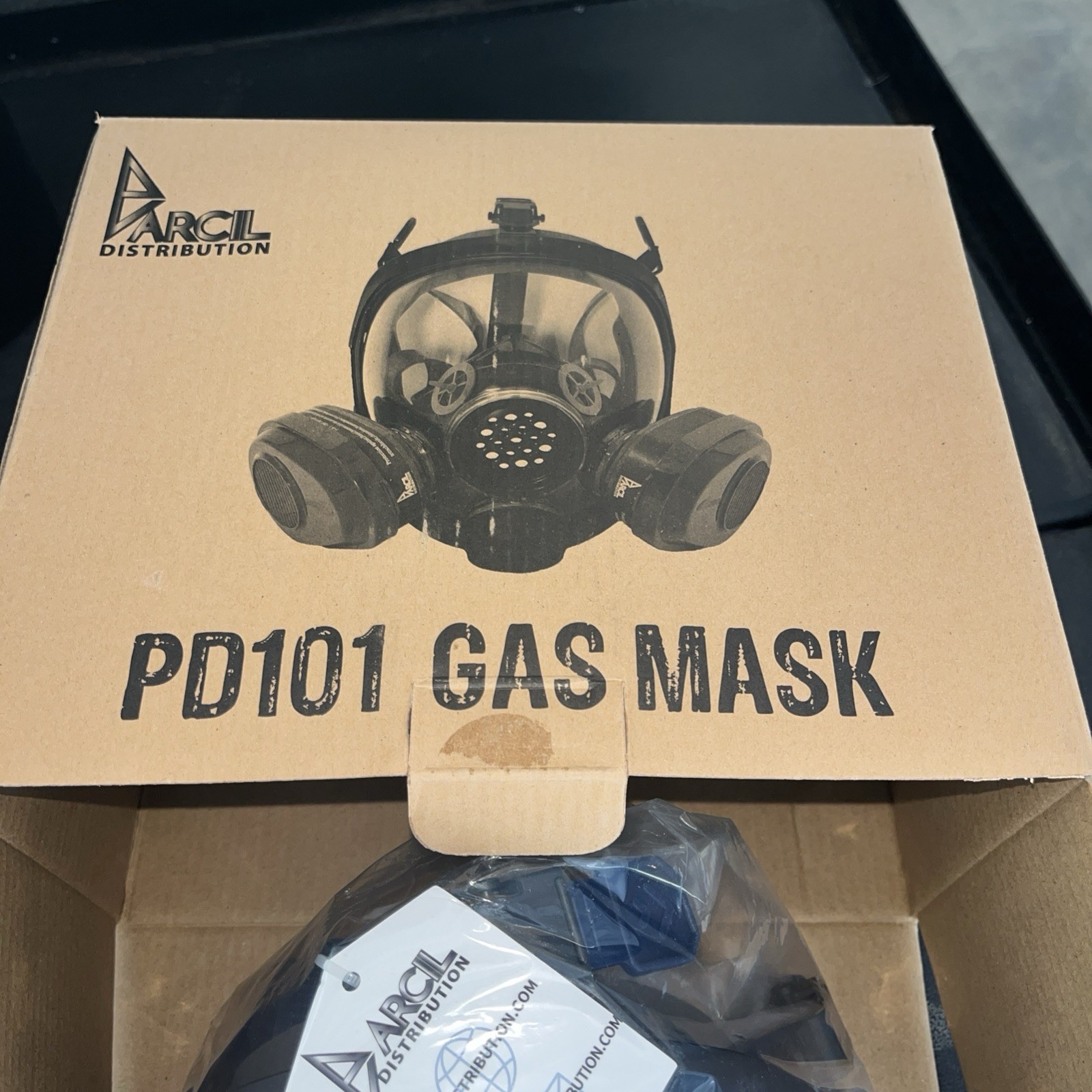 Parcil Safety PD-101 Full Face Gas Mask Respirator OV Particulate Filtration NEW gallery