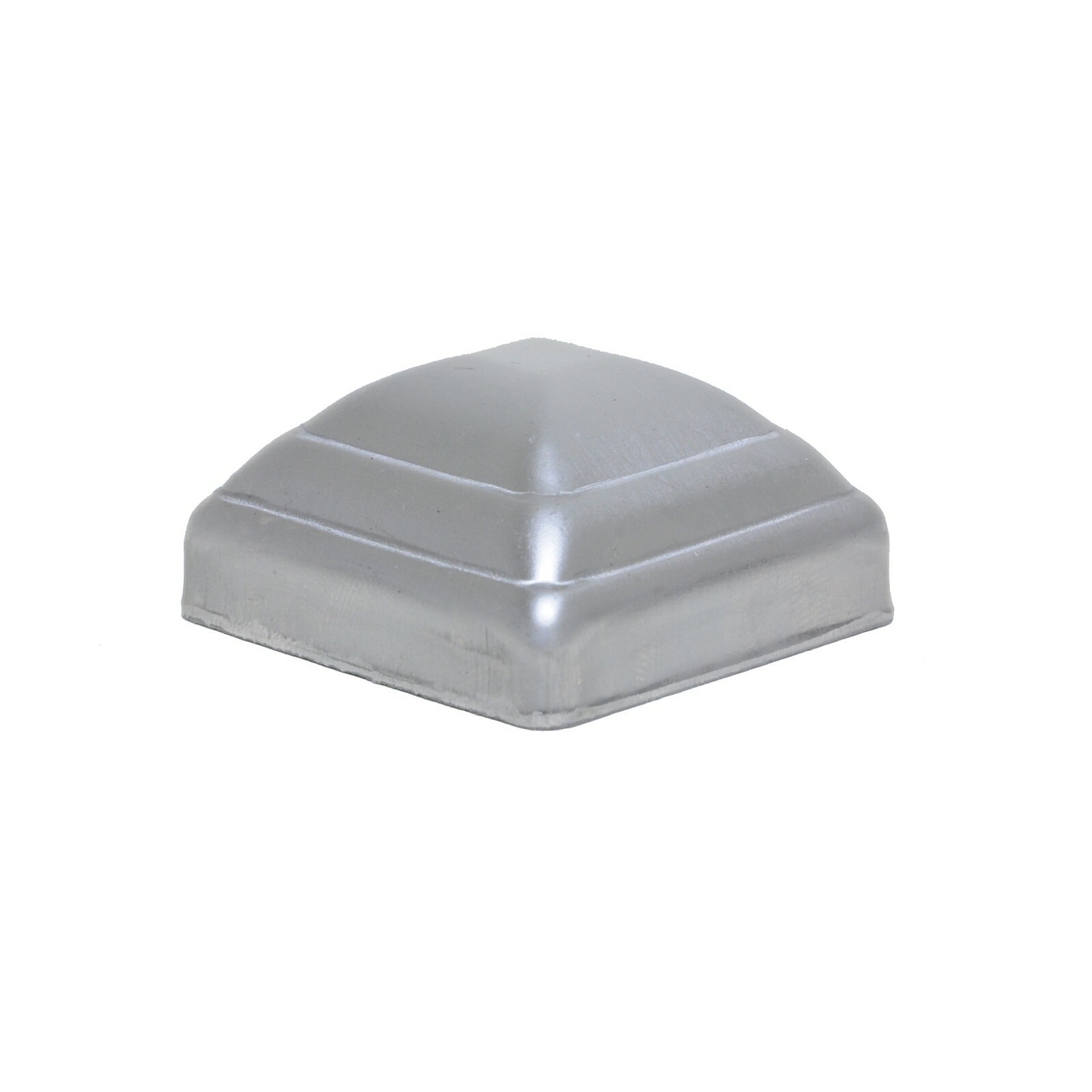 1-1/2" Post Cap Pressed Dome Steel Metal Square for Gate Fences | 10 Pack gallery