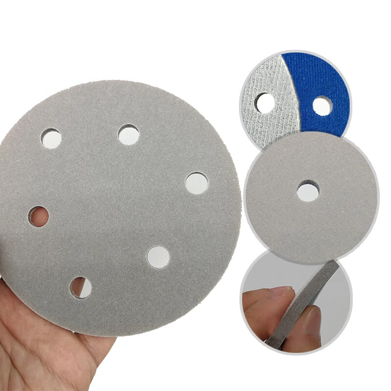 5" 125mm Wet & Dry Foam Sponge Sanding Disc Pads Sandpaper 6 Hole 300-3000 Grit gallery