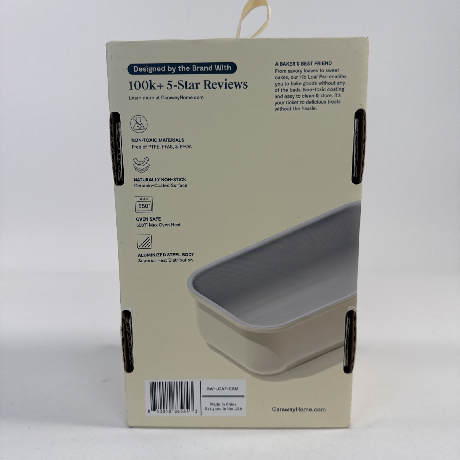 Caraway Non-Stick Ceramic 1 lb Loaf Pan - Non toxic - New Open Box gallery