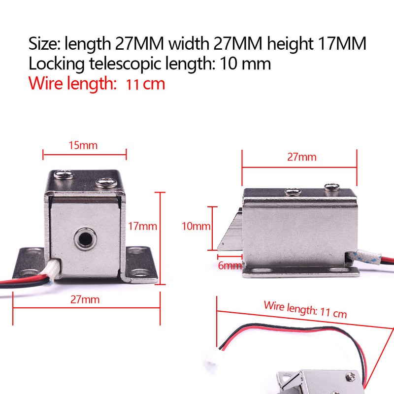 4/8/20x Access Control 12V Solenoid Lock – Electric Cabinet Door Lock for Fire D gallery
