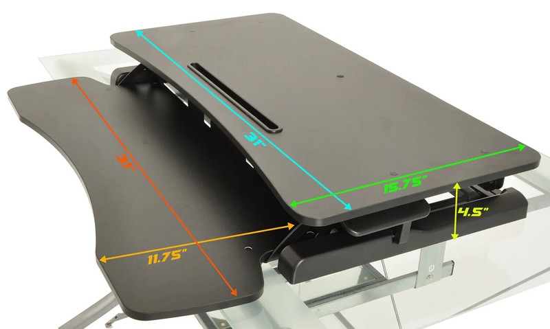 Conquer Adjustable Standing Desk Sit to Stand Workstation 31.5" gallery