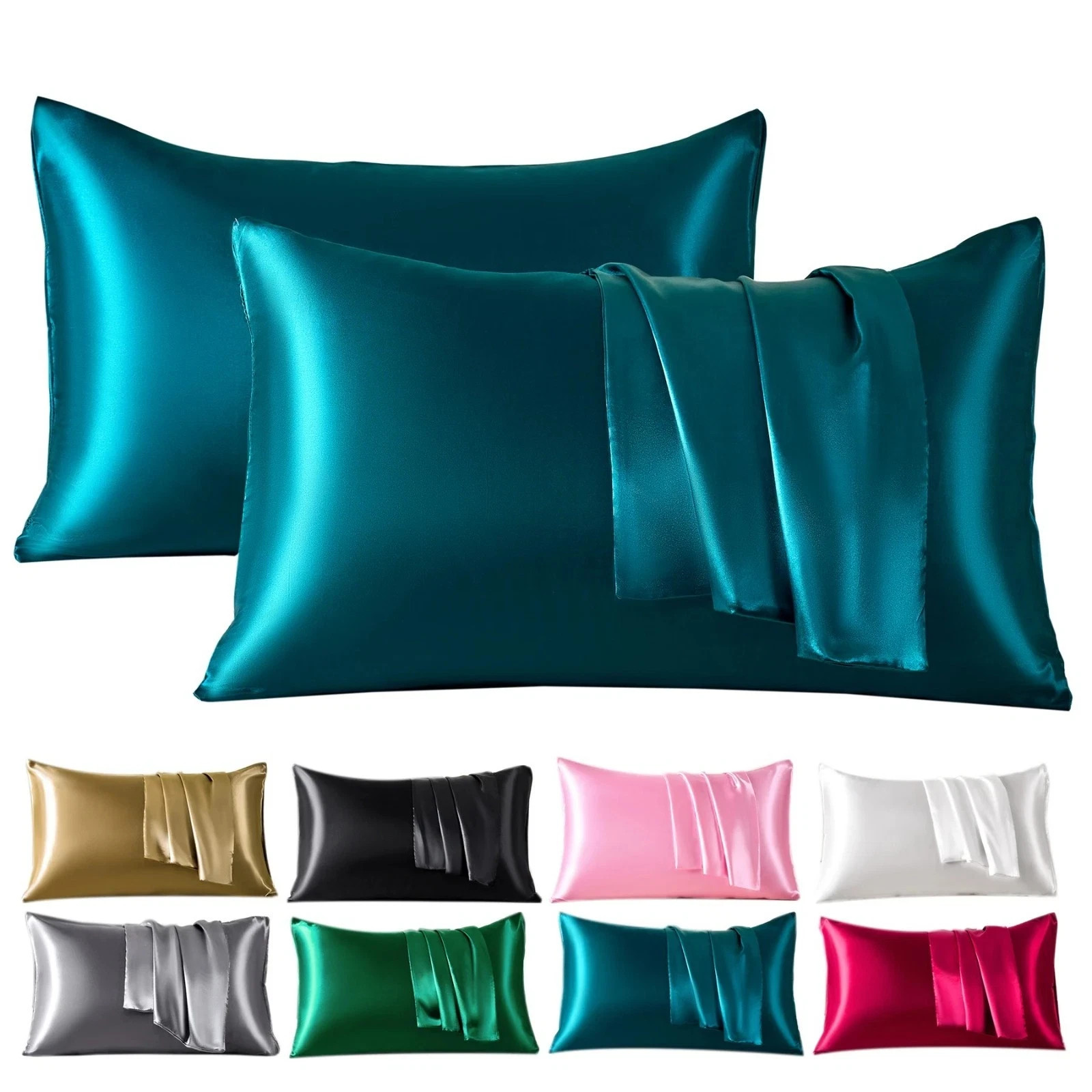 All Sizes, All colors Satin Pillowcase (2 Pack) for Hair Skin Silk Pillow Case gallery
