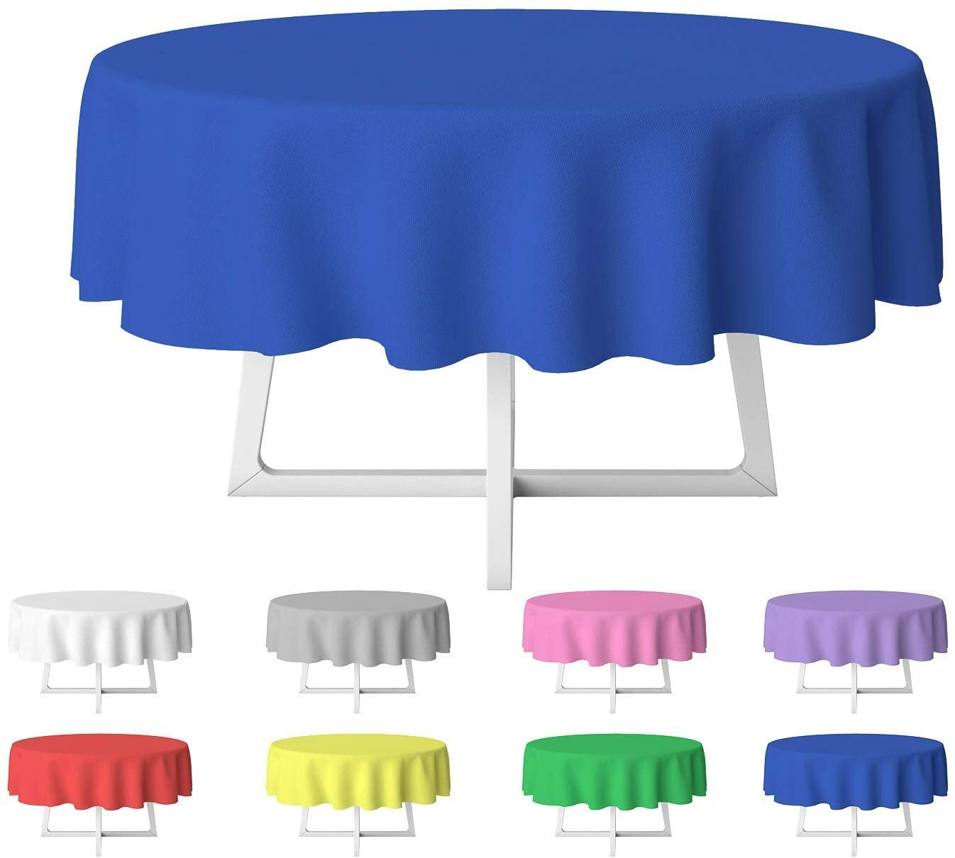 Nicole Fantini Collection Disposable Plastic Tablecloth Round 84" Pack of 4 gallery