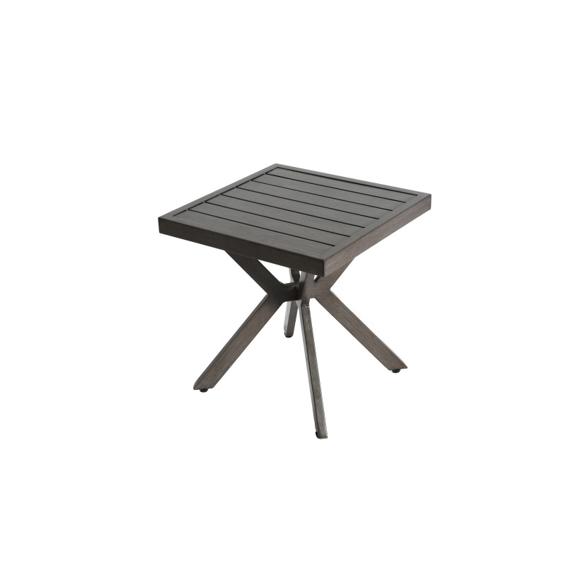 Modern Durable Lightweight Square Trestle Dining Table With Sintered Stone Top gallery