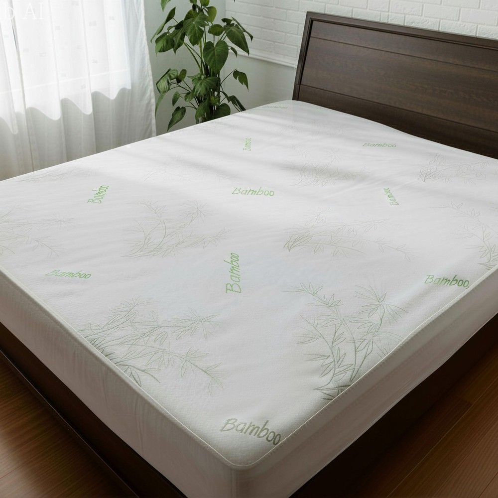 Waterproof Mattress Protector Cover- Bamboo Viscose 260 GSM Mattress Cover, B...