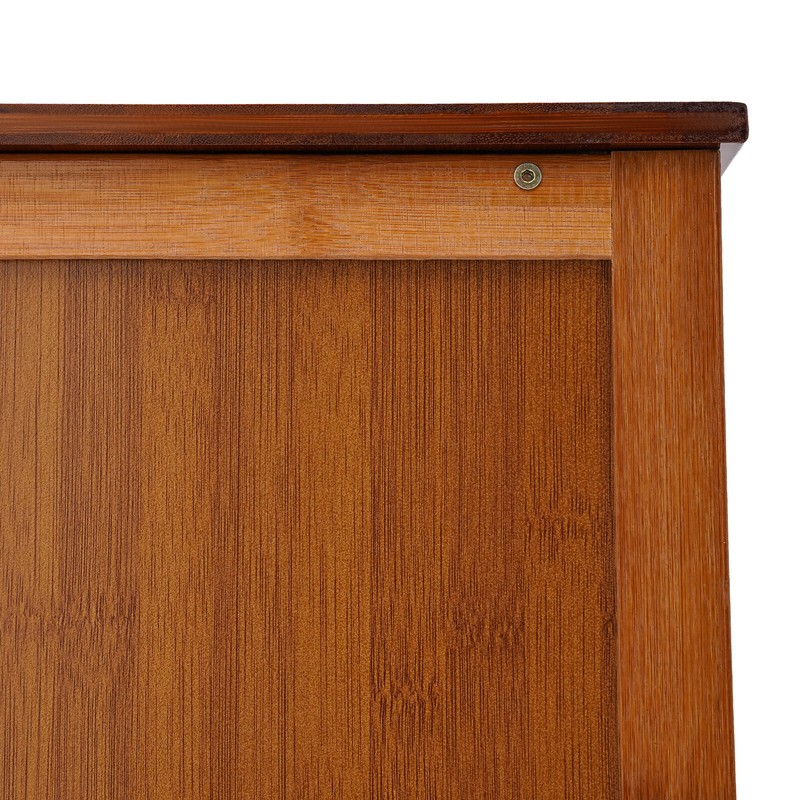 Durable Bamboo Storage Cabinet with Drawers Freestanding Single-door Cupboard gallery