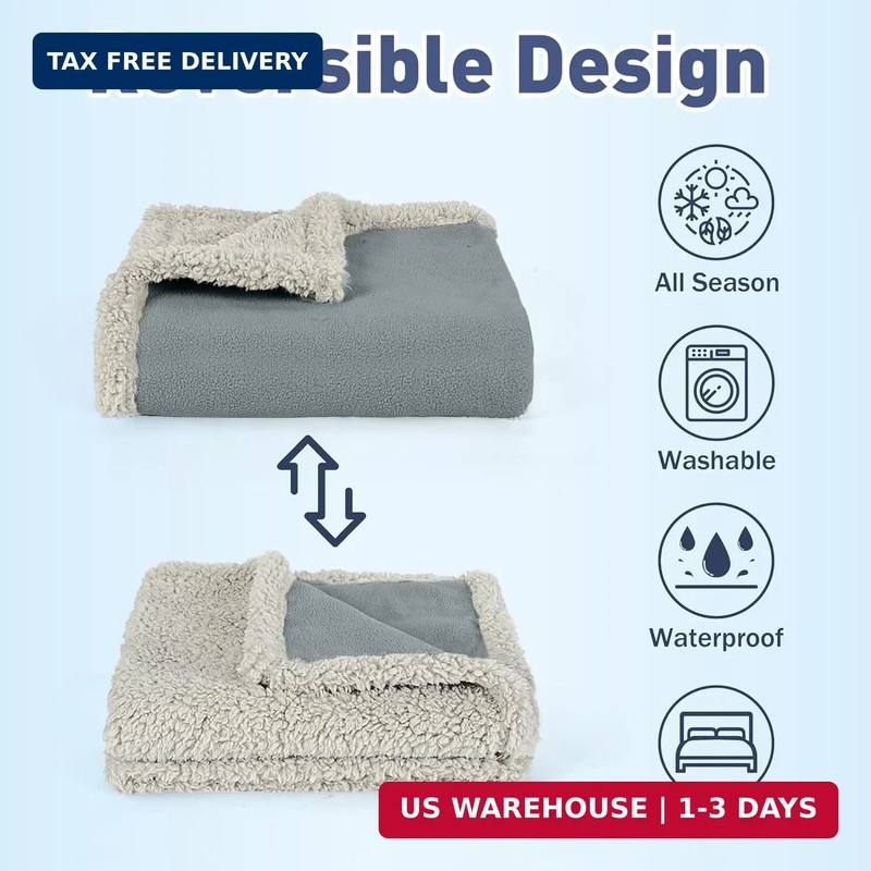 Catalonia Waterproof Blanket, Washable Leakproof Bed Cover for Couples, Reversib gallery