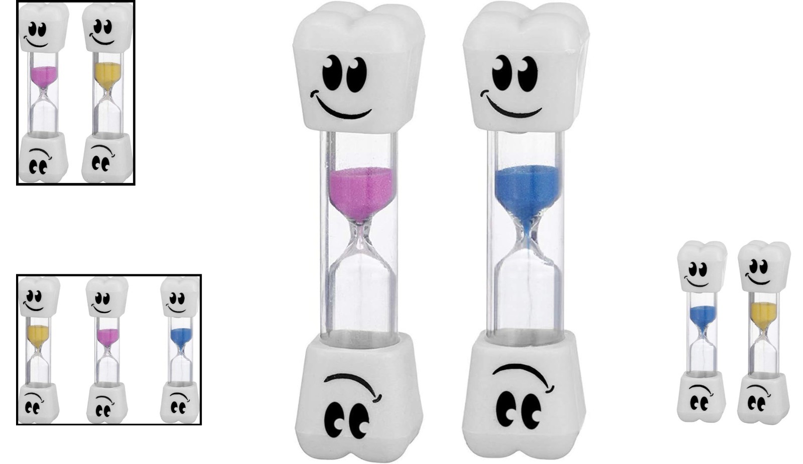 Assorted Colors 2-Minute Sand Timer Set - Playfully Boost Productivity gallery