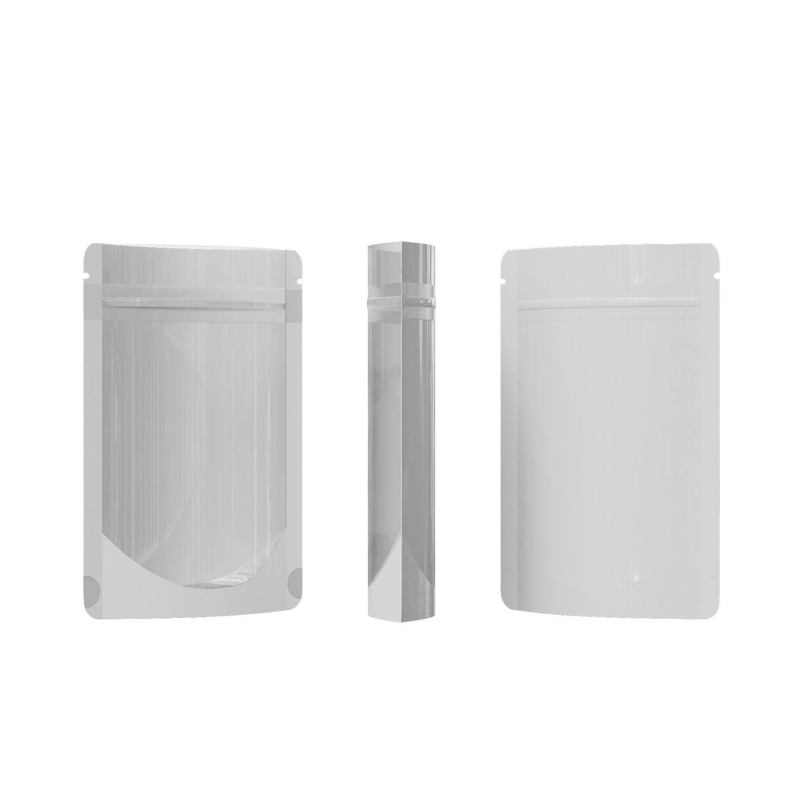 100/500/1000 Clear & White Stand Up Resealable Freeze Dried Candy Packaging Bags gallery