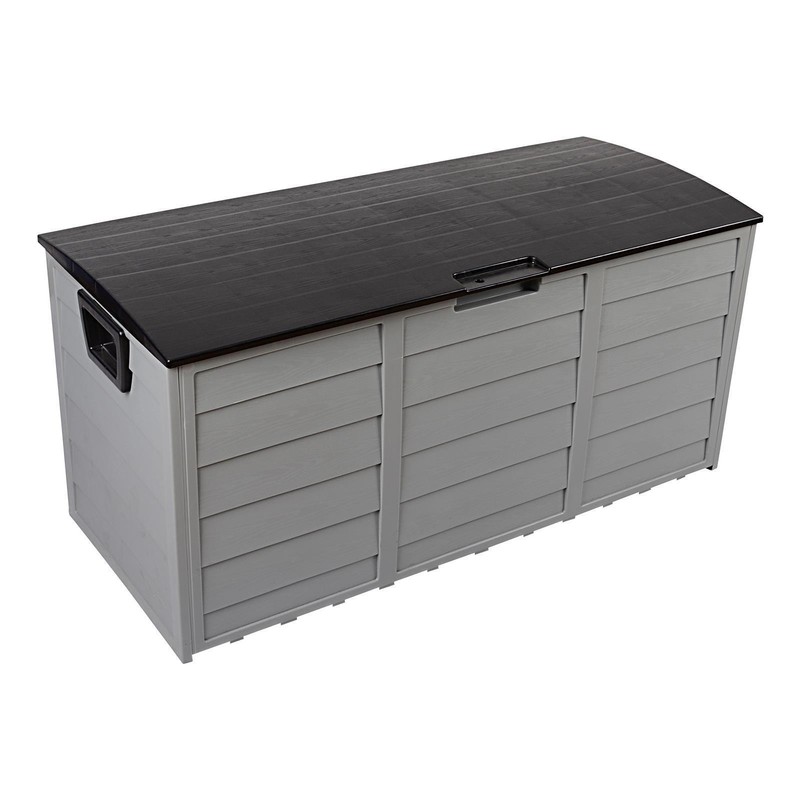 All Weather UV Pool Deck Box Storage Shed Bin Backyard Patio Outdoor w/ Wheel gallery