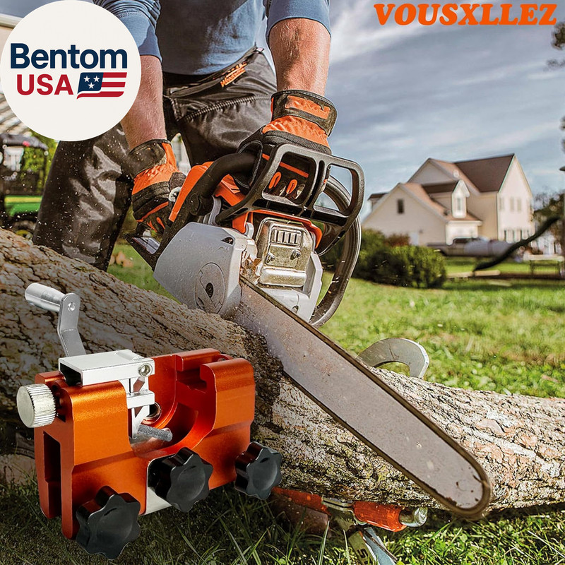 2025 Upgraded Chainsaw Sharpener,Chain Saw Sharpening Jig,Hand-Cranked Chainsaw gallery