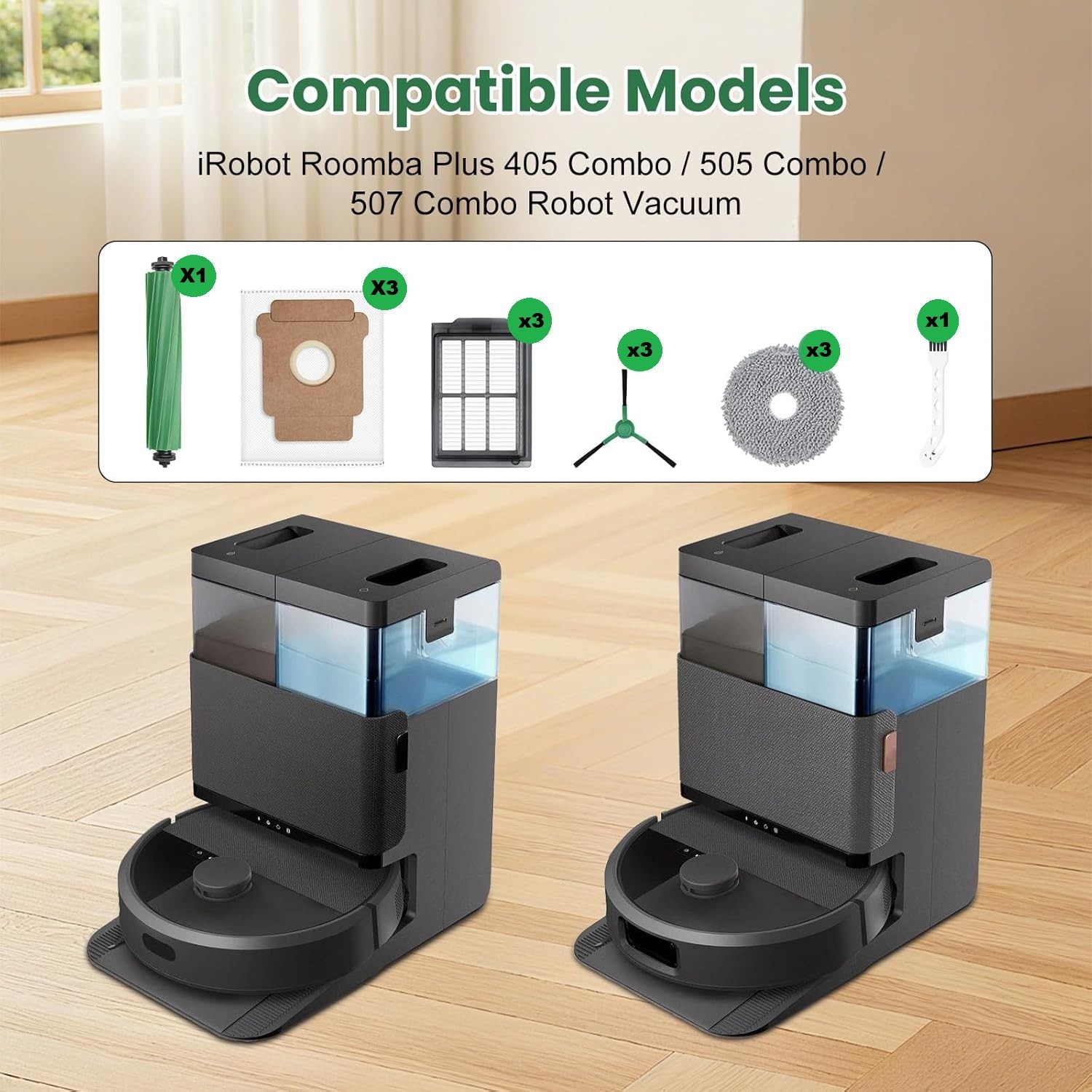 14 Pack - Replacement Accessories for iRobot Roomba Plus 405 Combo/505 Combo/507 gallery