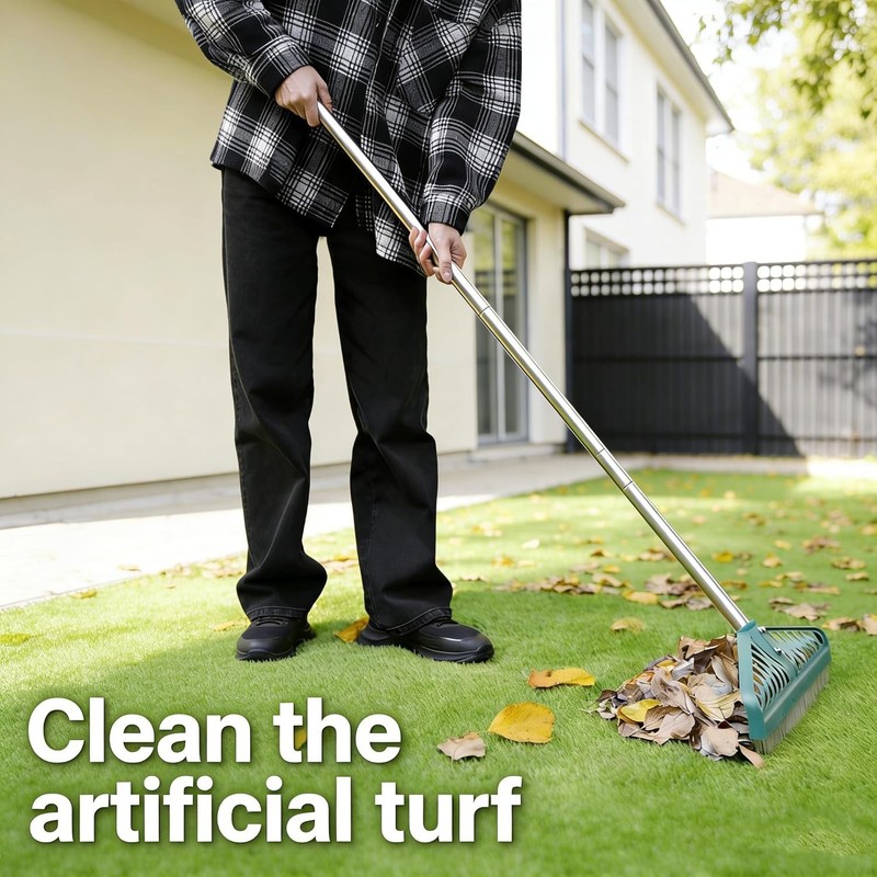 Adjustable Artificial Turf Rake 32-61 Inches - Durable Stainless Steel Design gallery