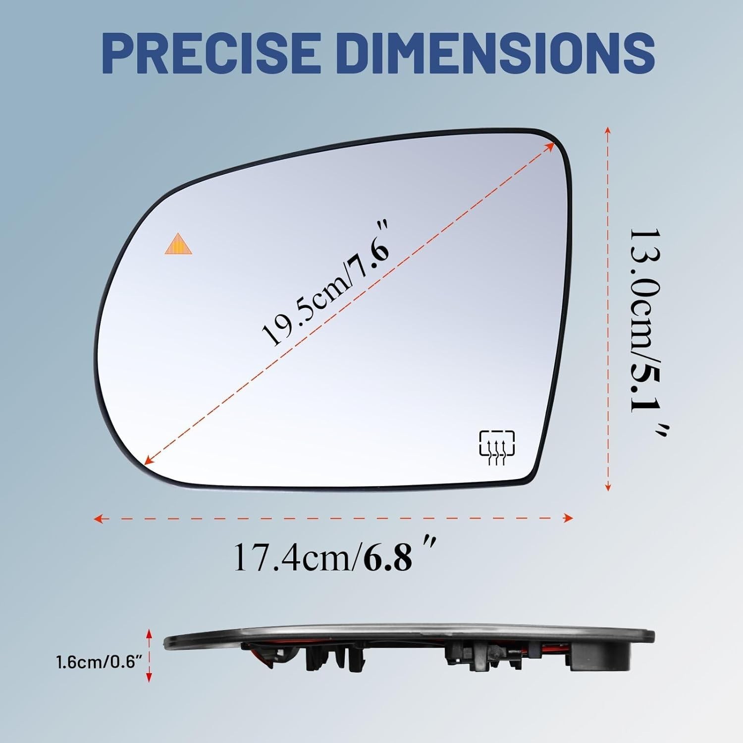 Driver Left Side Mirror Glass - Compatible with Jeep Vehicles - Compass 2017-... gallery