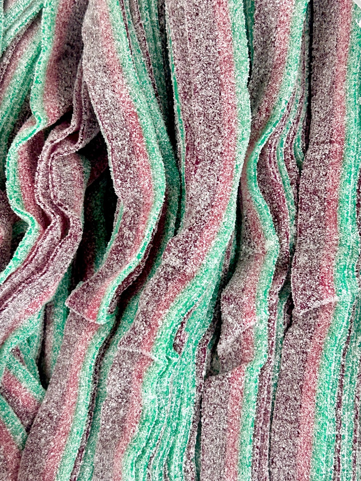 Sour Power Belts Candy Bulk Watermelon Flavor *Pick SIze* Packed Fresh Daily gallery