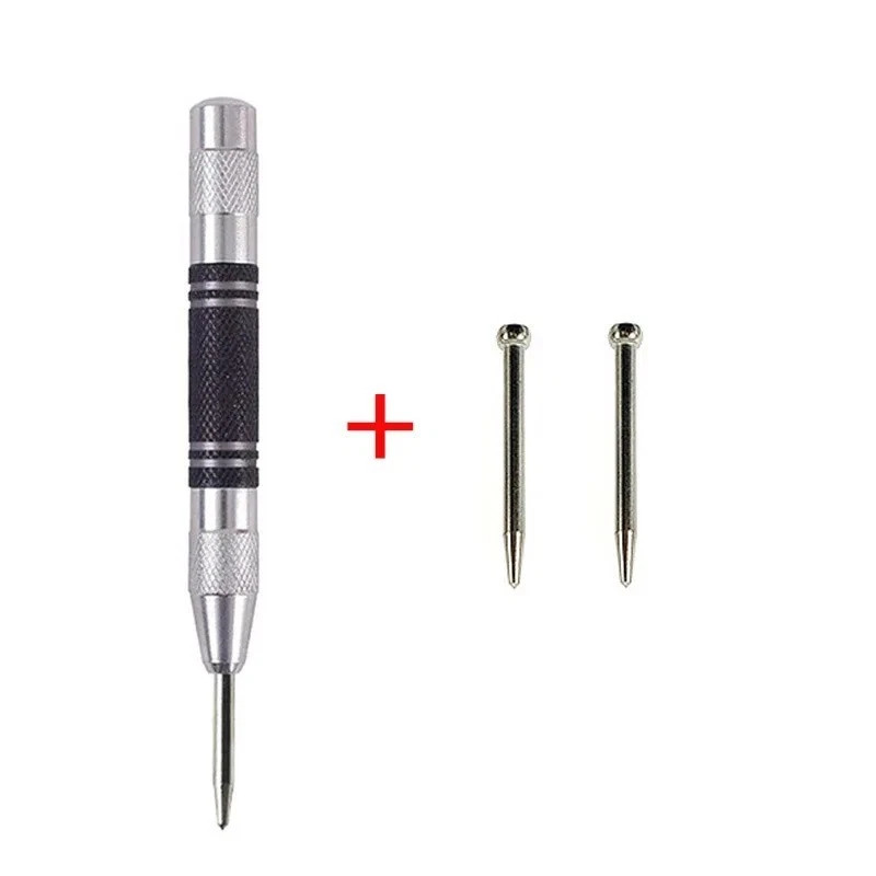 2× Super Strong Automatic Centre Punch Adjustable Spring Loaded Metal Drill TooL
