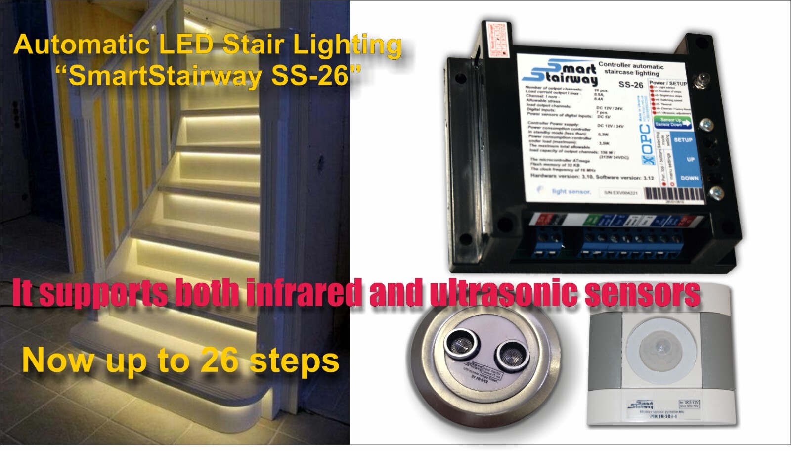 Automatic LED Stairs Lighting system "SmartStairway SS-26" gallery