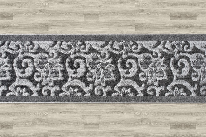 Non Slip, Hallway, Kitchen Runner Rug, Your Choice of Length, Anthracite & Grey gallery