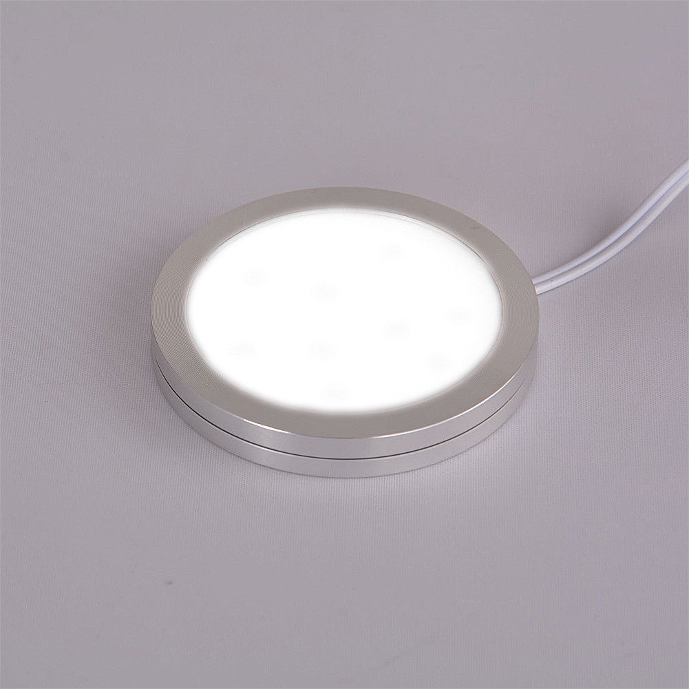 4pc Under Cabinet LED Puck Light For Kitchen Cabinet Display Lighting Cool White gallery