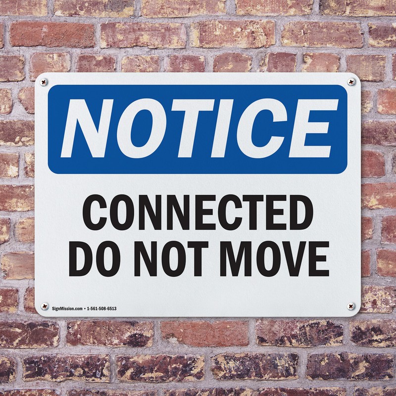 (2 Pack) Connected Do Not Move OSHA Notice Sign Decal Metal Plastic gallery