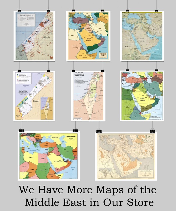 1895 Map Palestine During Monarchy Israel Christianity Wall Art Poster Print gallery