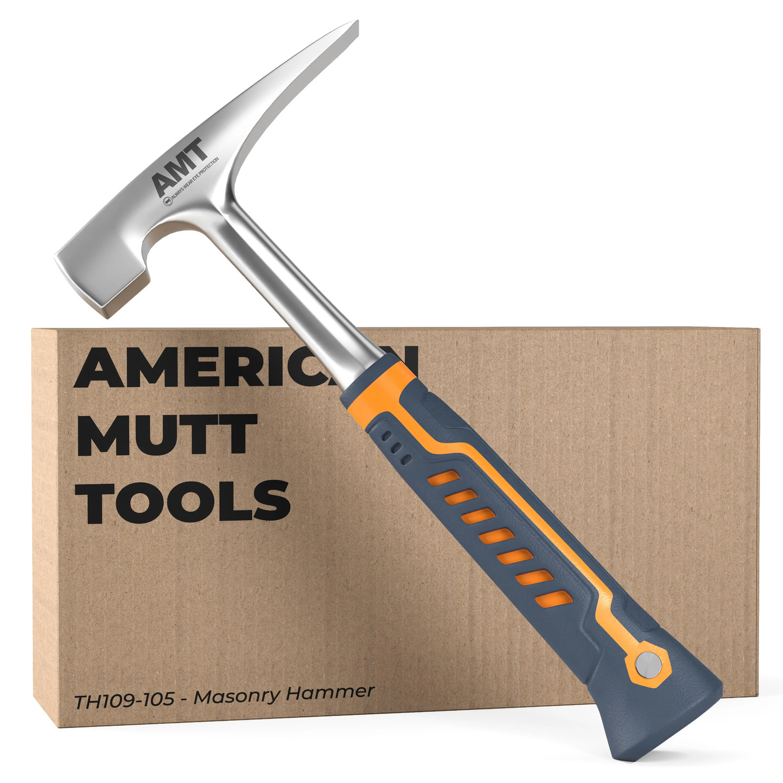 American Mutt Tools Brick Hammer – 20oz Masonry Hammer with Ergonomic Handle – S gallery