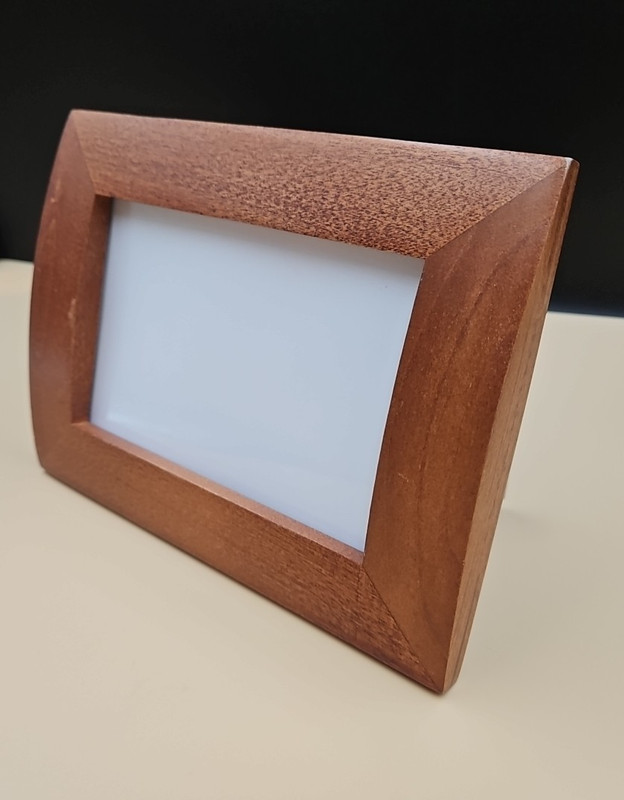 Solid Wood Curved Picture Frame 4x6 Wall Mount, Tabletop Display gallery