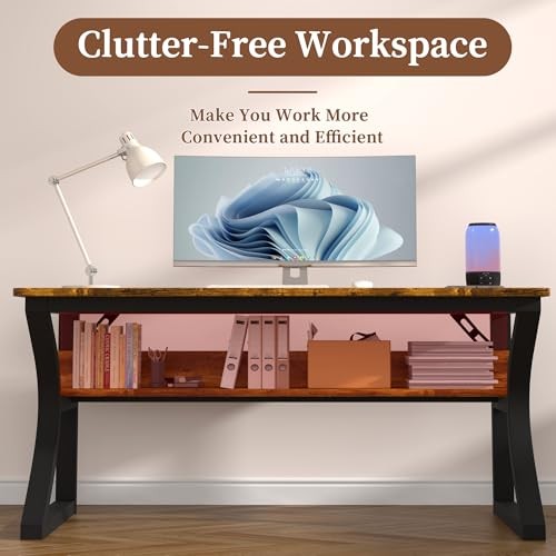 Computer Desk, 47 X 20 inch Computer Desk, 47in-Rustic Brown Rustic Brown gallery