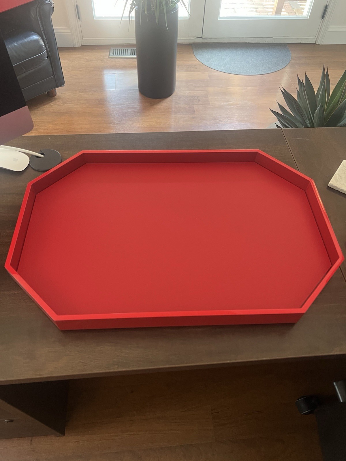 Baccarat Red Octagon Large 24" Lacquered Tray gallery