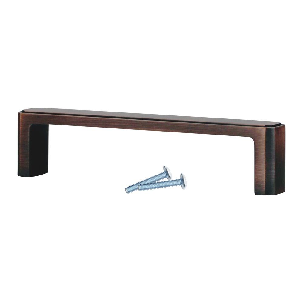 Transitional 5-1/32" Brushed Oil-Rubbed Bronze Cabinet Handle Pull P077128BORB