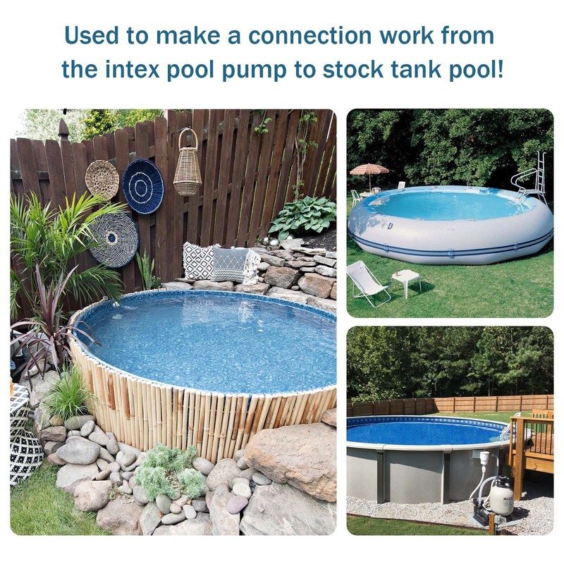 Pool Threaded Strainer Connector Kit, for Intex Above Ground Swimming Pool Hose gallery