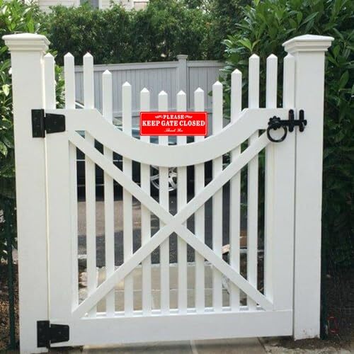 2 Pack Please Keep the Gate Closed Matal Sign - Brushed Aluminium Durable Ink... gallery