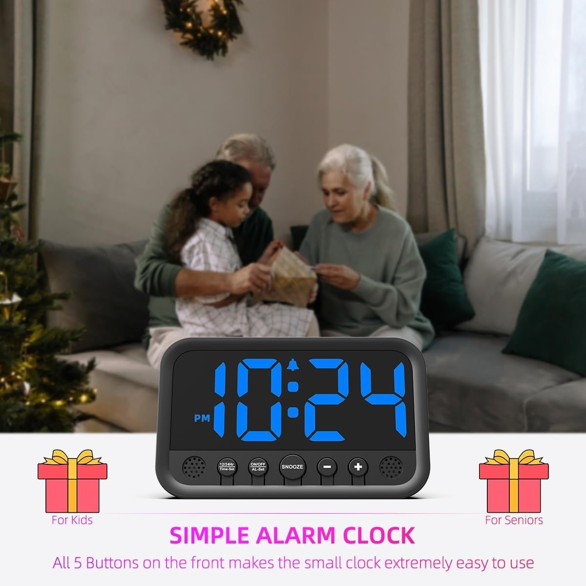 Super Extremely Extra Loud Alarm Clock for Very Heavy Sleeper Battery Backup NEW gallery