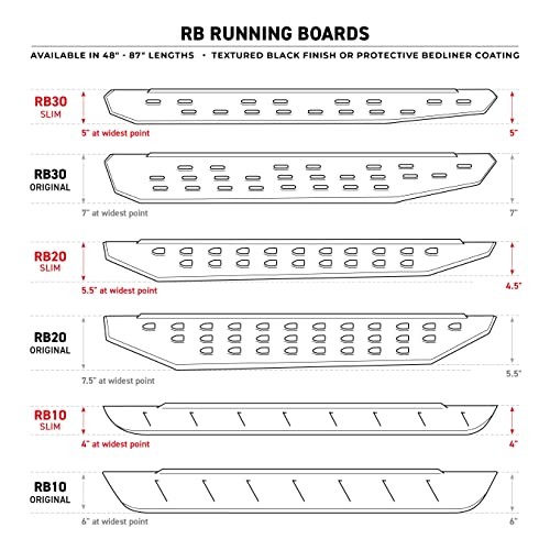 Go Rhino RB20 Running Boards | 87", Galvanized Steel, Textured Black | gallery