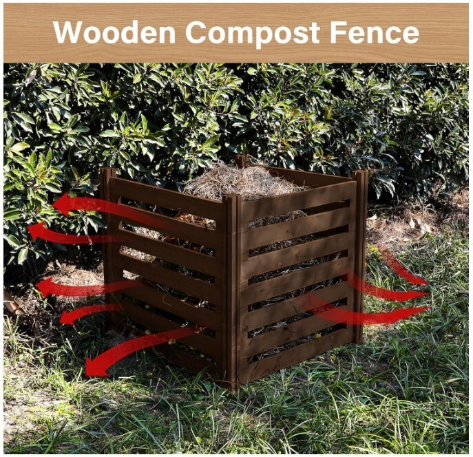 Air Conditioner Fence Wood Composter Bin 3 Panels 48 "L x 48 "W x 36 "H Panels gallery