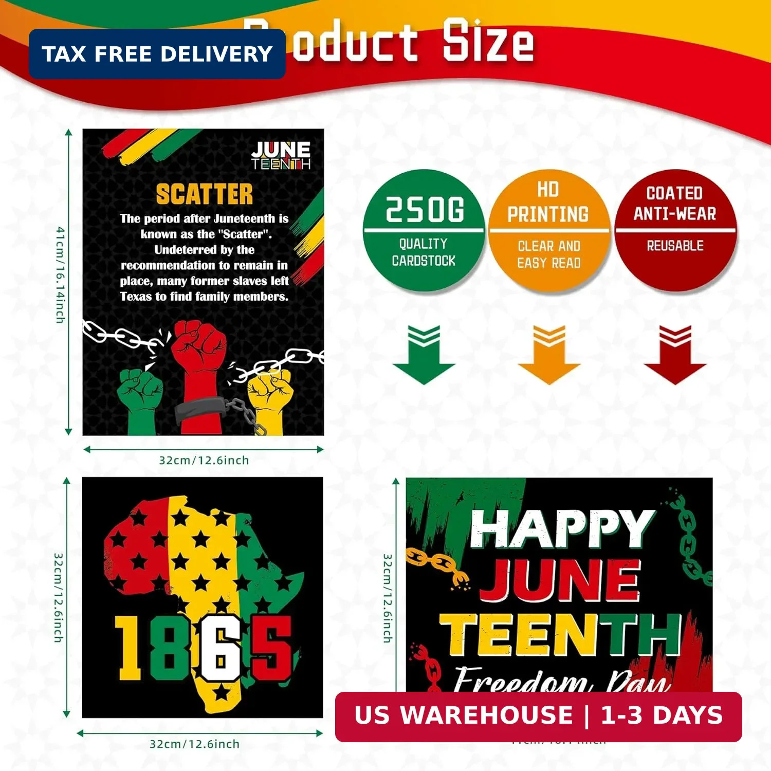 Happy Juneteenth Decorations - Juneteenth Poster Juneteenth Bulletin Board Decor gallery