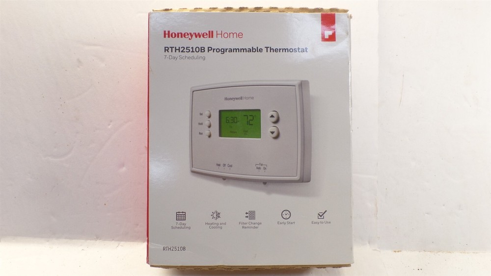 HONEYWELL RTH2510B 7-DAY PROGRAMMABLE THERMOSTAT WITH DIGITAL BACKLIT DISPLAY