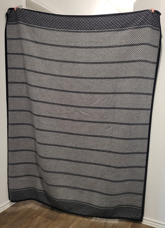 Chappywrap Old Port Herringbone Navy Blanket Reversible 71.5”x56.25” gallery