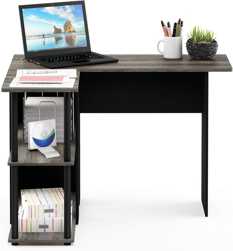 Contemporary L-Shape Computer Desk with Two Shelves for Efficient Organization gallery