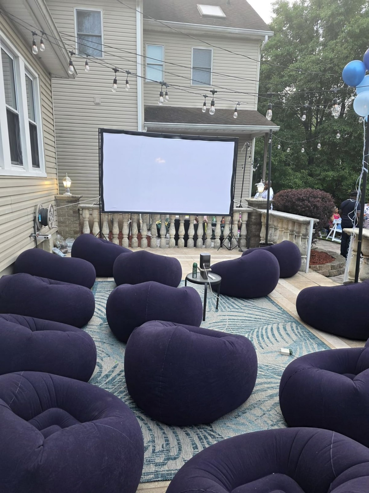 Inflatable Bean Bag Chair Set with Pump, Portable Outdoor Sofa, Blow up Couch, 6 gallery