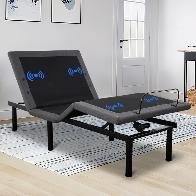 Adjustable Bed Frame Base Stress Massage Wireless Remote USB Quiet Twin XL/Queen gallery