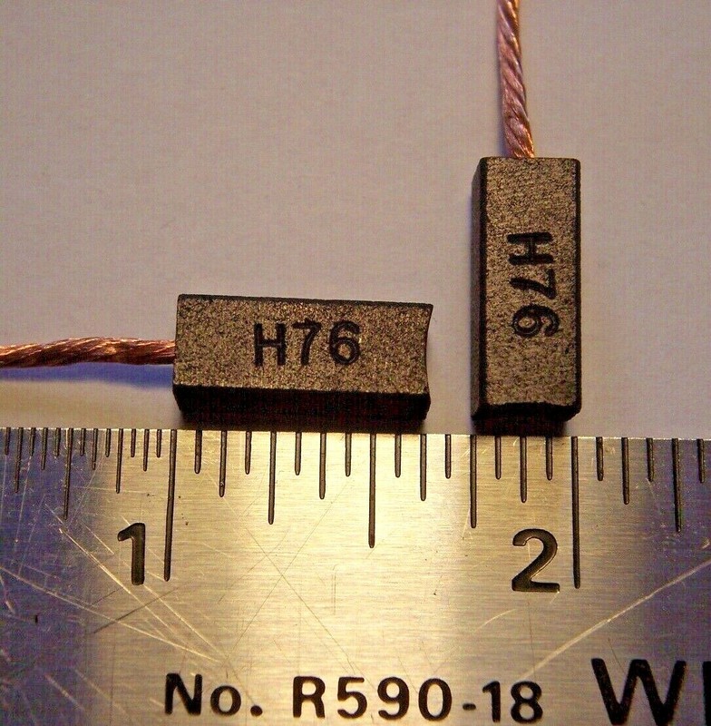 Set Replacement Motor Carbon Brush 15mm x 6.3mm x 6.3mm (5/8"x1/4"x1/4") gallery