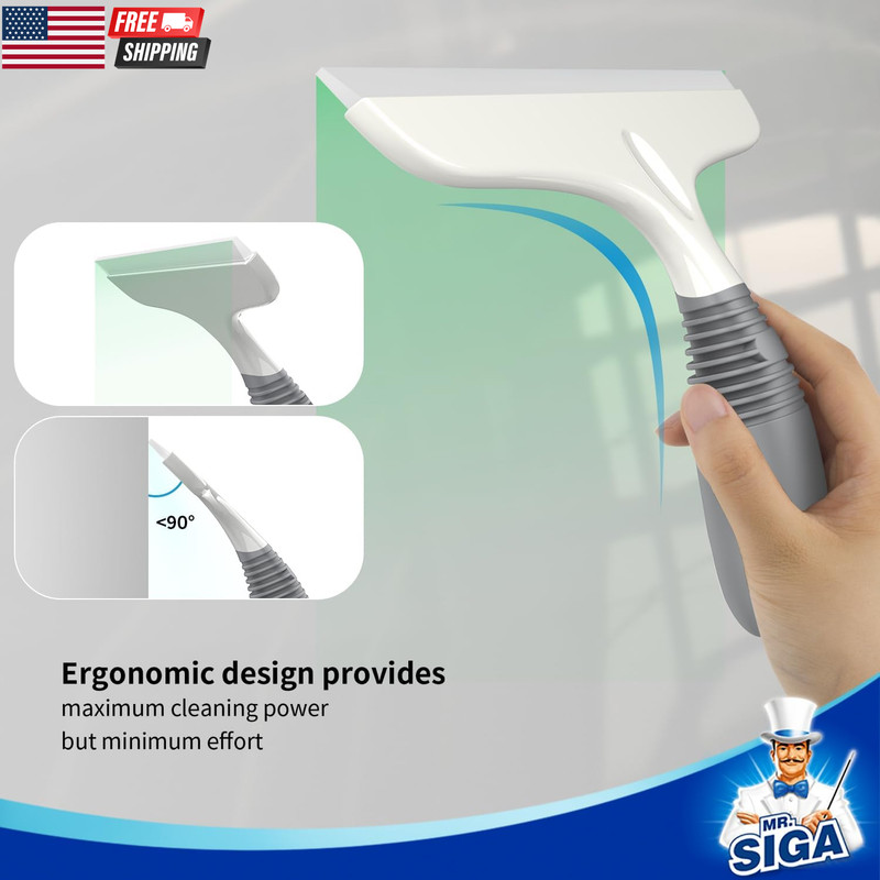 Multi-Purpose Silicon Squeegee for Window, Glass, Shower Door, Car Windshield, H gallery