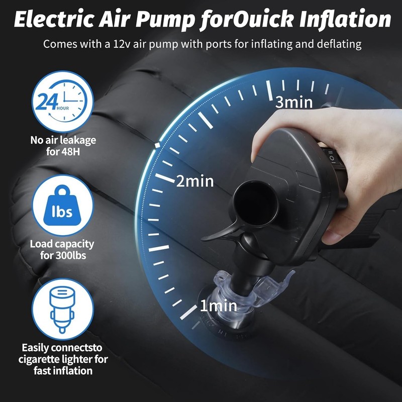 Inflatable Back Seat Bed with Air Pump gallery