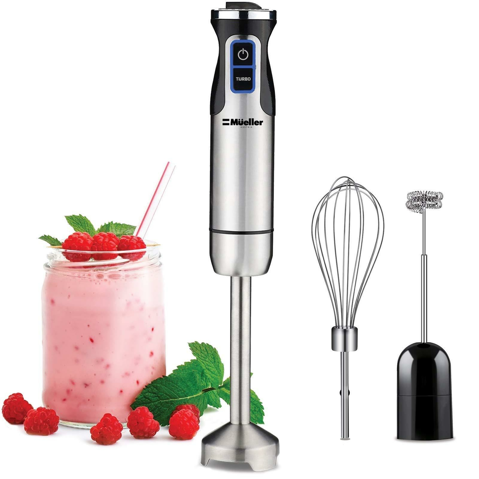 Mueller 500 Watt 9-Speed Immersion Multi-Purpose Stick Hand Blender Heavy Duty gallery