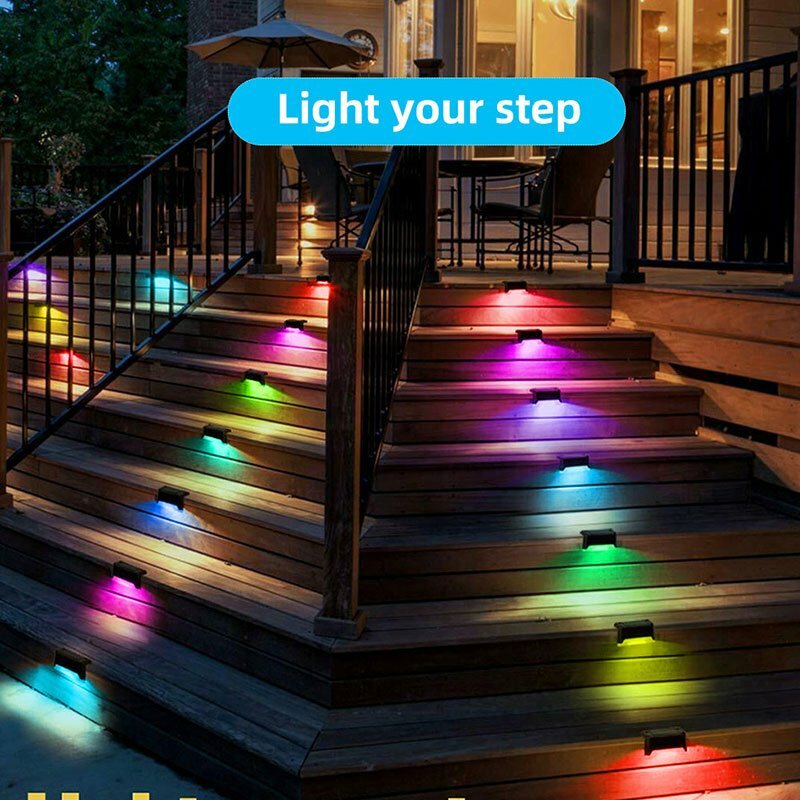 Solar LED Deck Lights Path Outdoor Garden Patio Pathway Stairs Step Fence Lamp gallery