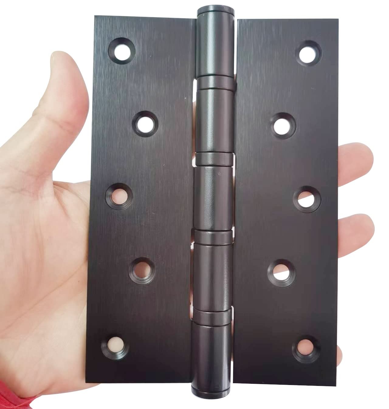 2 Pack 5 Inch Matte Black Door Hinges Square Corner Heavy Duty gallery