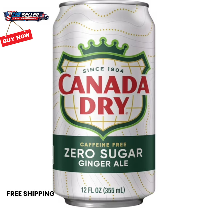 Canada Dry Caffeine Free Zero Sugar Ginger Ale Soda Pop, 12 fl oz, 12 Pack Cans gallery